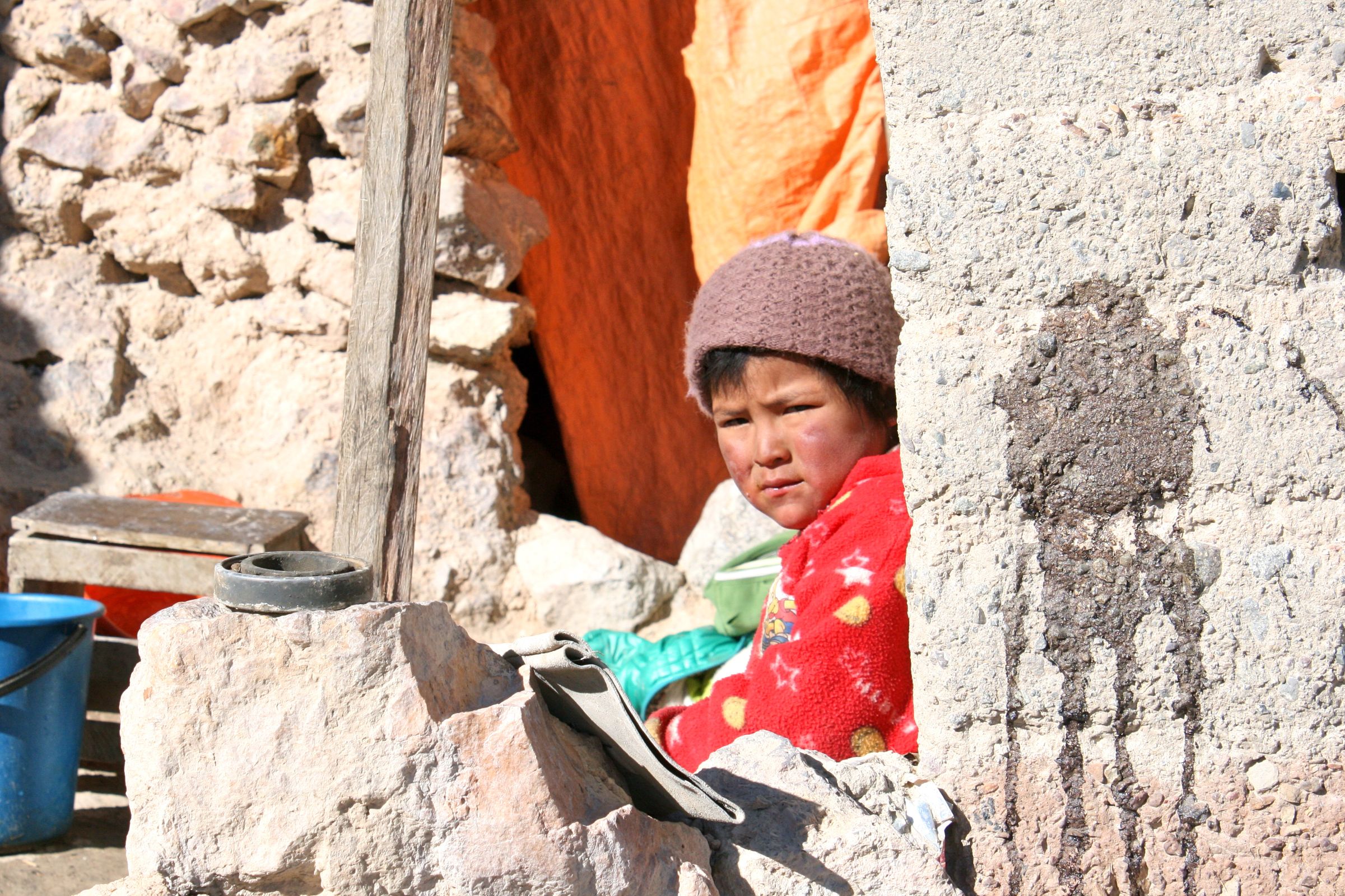 Ein kleiner Jungen mit Mütze schaut aus einem Fenster. (Quelle: Lisa Carl) Ein kleiner Jungen mit Mütze schaut aus einem Fenster. (Quelle: Lisa Carl)