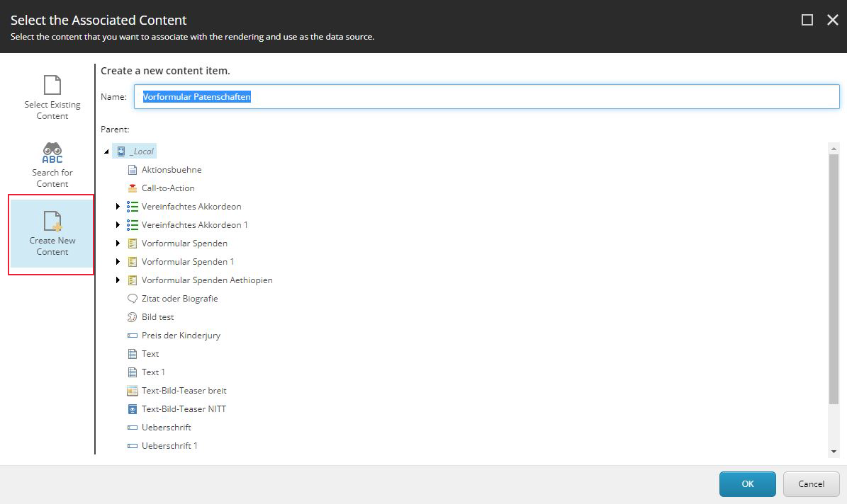 Screenshot Aufbau Formular Projektpatenschaft