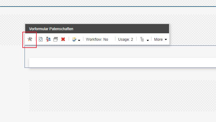 Screenshot Aufbau Formular Projektpatenschaft
